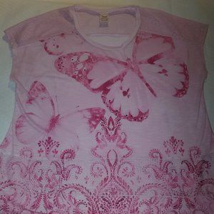Faded Glory - Women's Pink with Butterfly Top